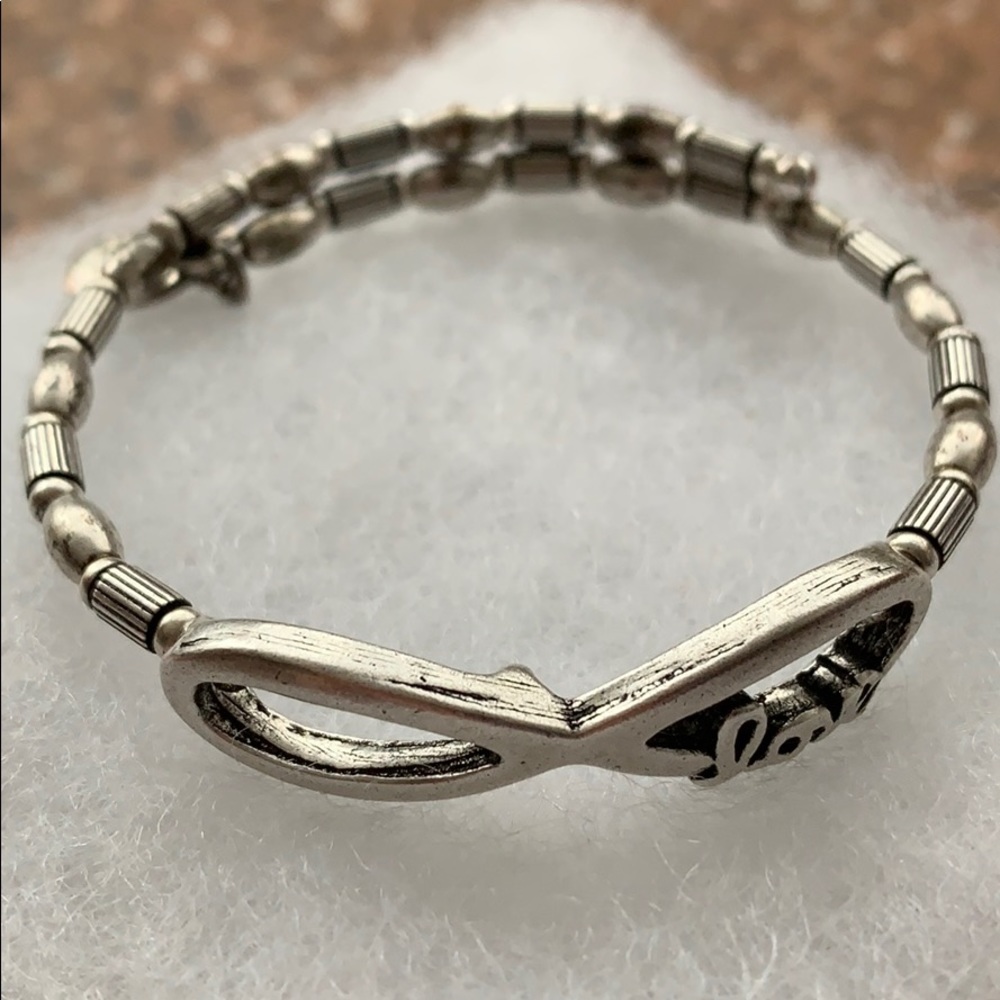 Silver Alex and ani bracelet